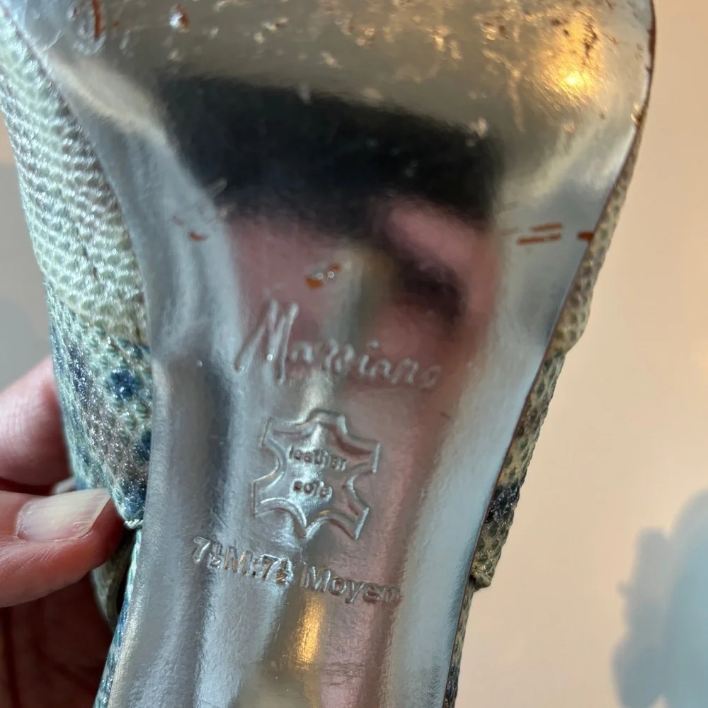 Marciano Blue Printed Leopard Sandals 7.5 Moyen - Picture 5 of 8